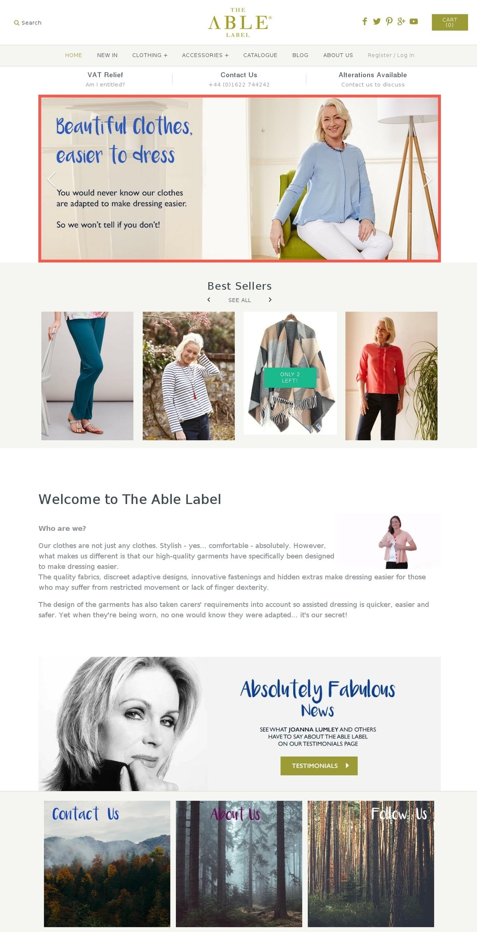 theablelabel.com shopify website screenshot