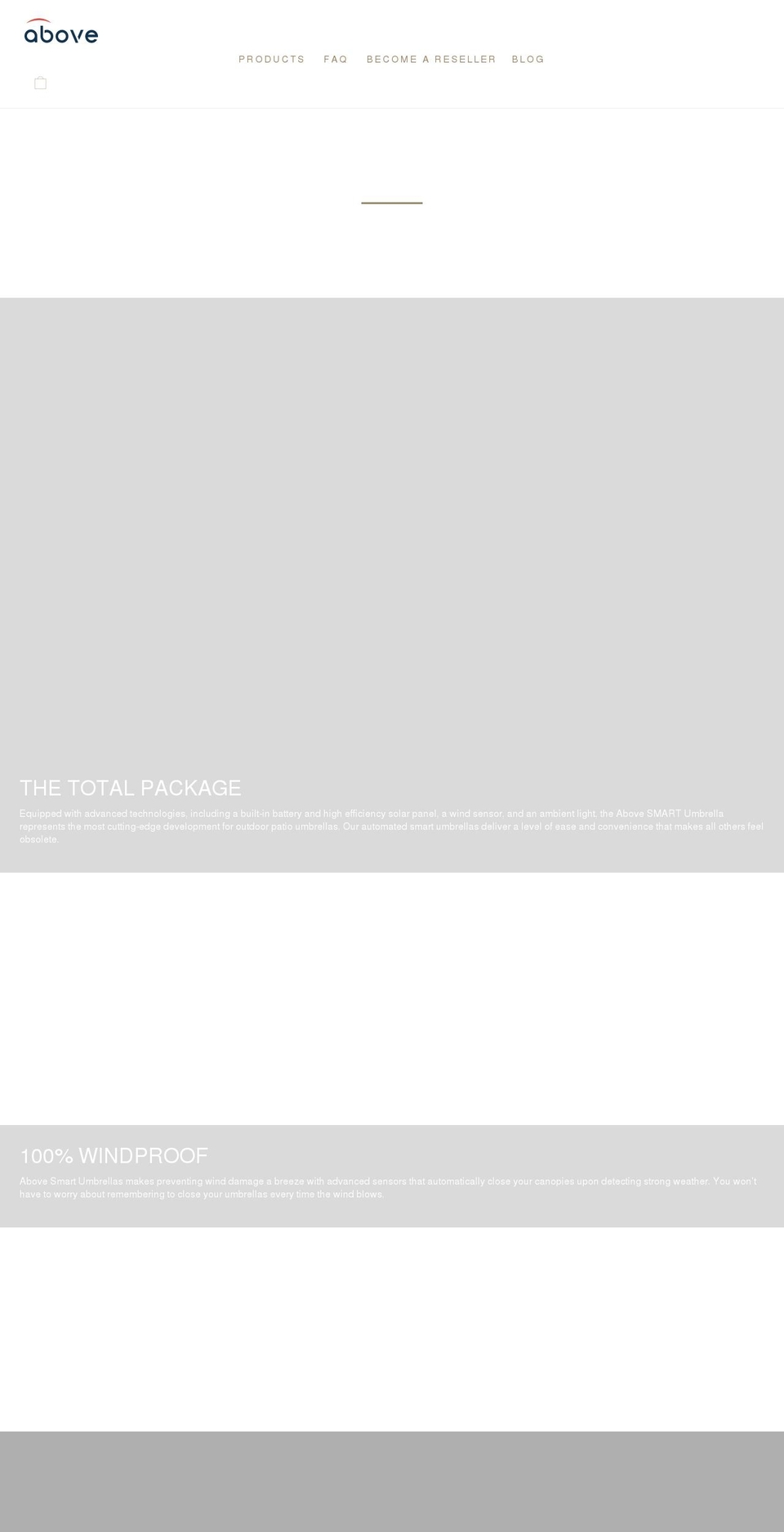 theabove.com shopify website screenshot