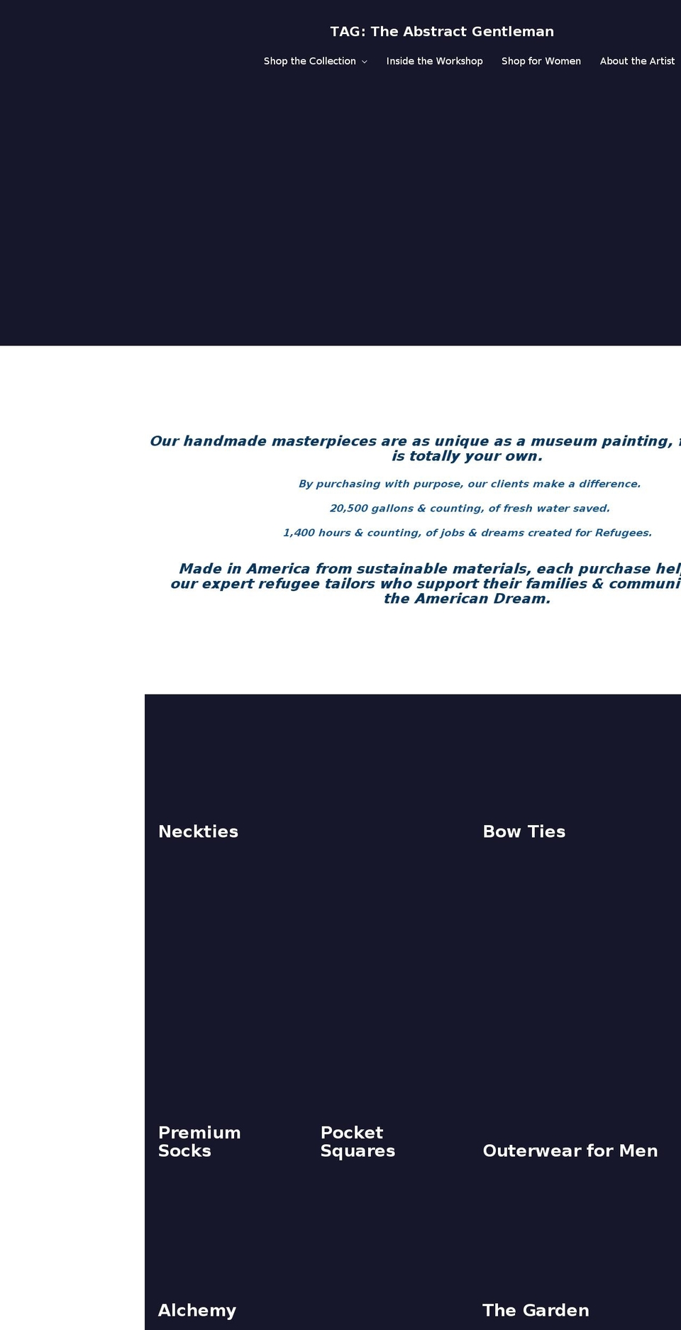 theabstractgentleman.com — Shopify storefront screenshot