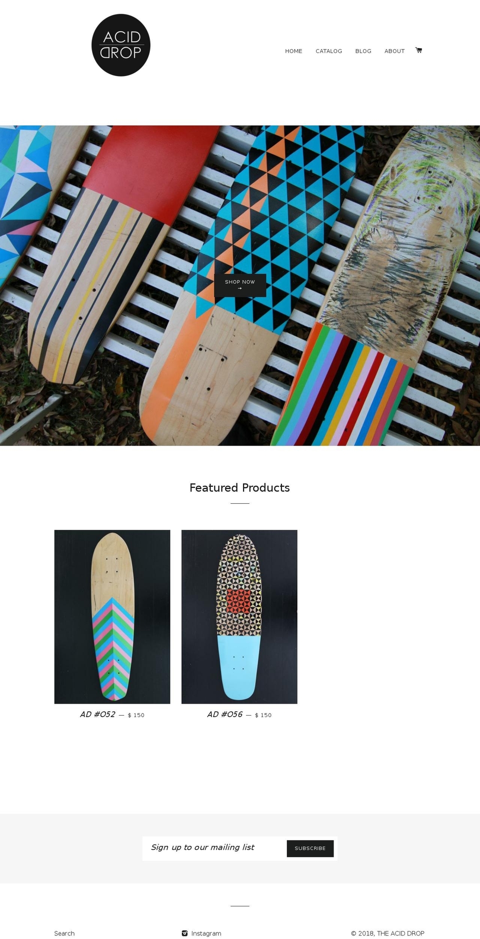 theaciddrop.com shopify website screenshot