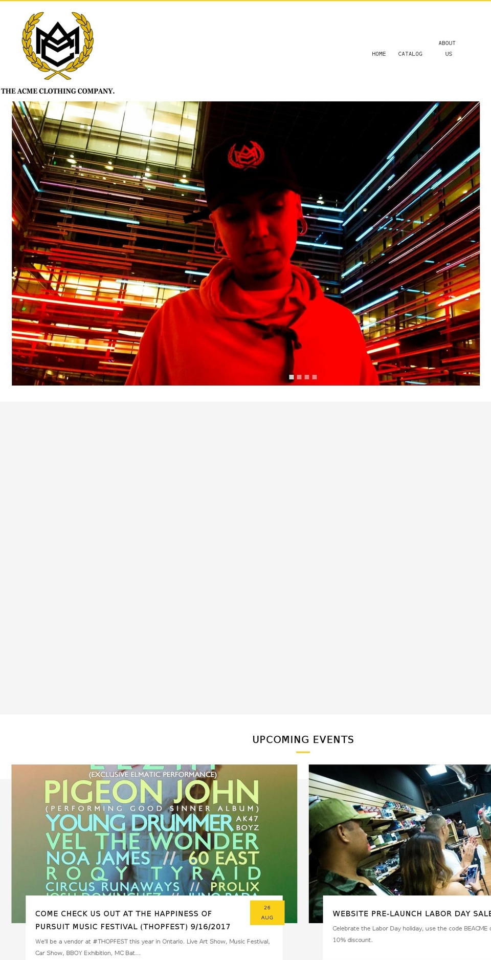 theacmeclothing.com — Shopify storefront screenshot