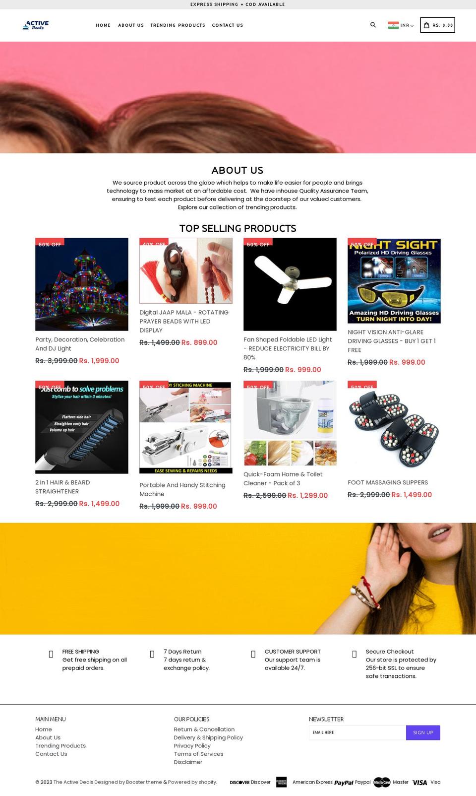 theactivedeals.myshopify.com shopify website screenshot