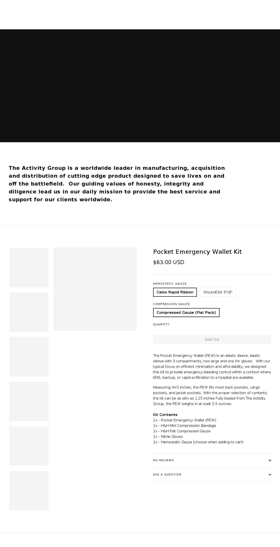 theactivitygroup.net shopify website screenshot
