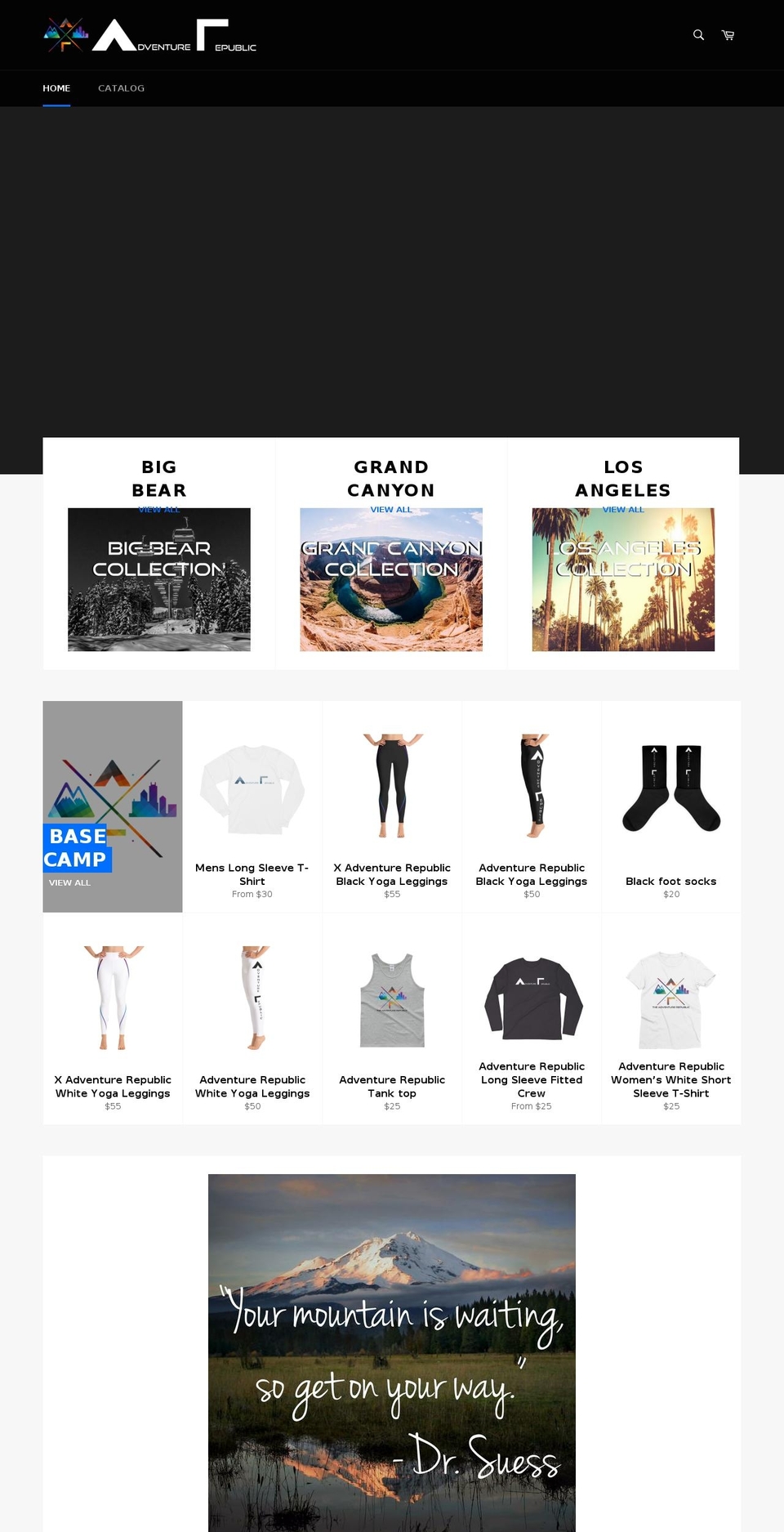 theadventurerepublic.com — Shopify storefront screenshot
