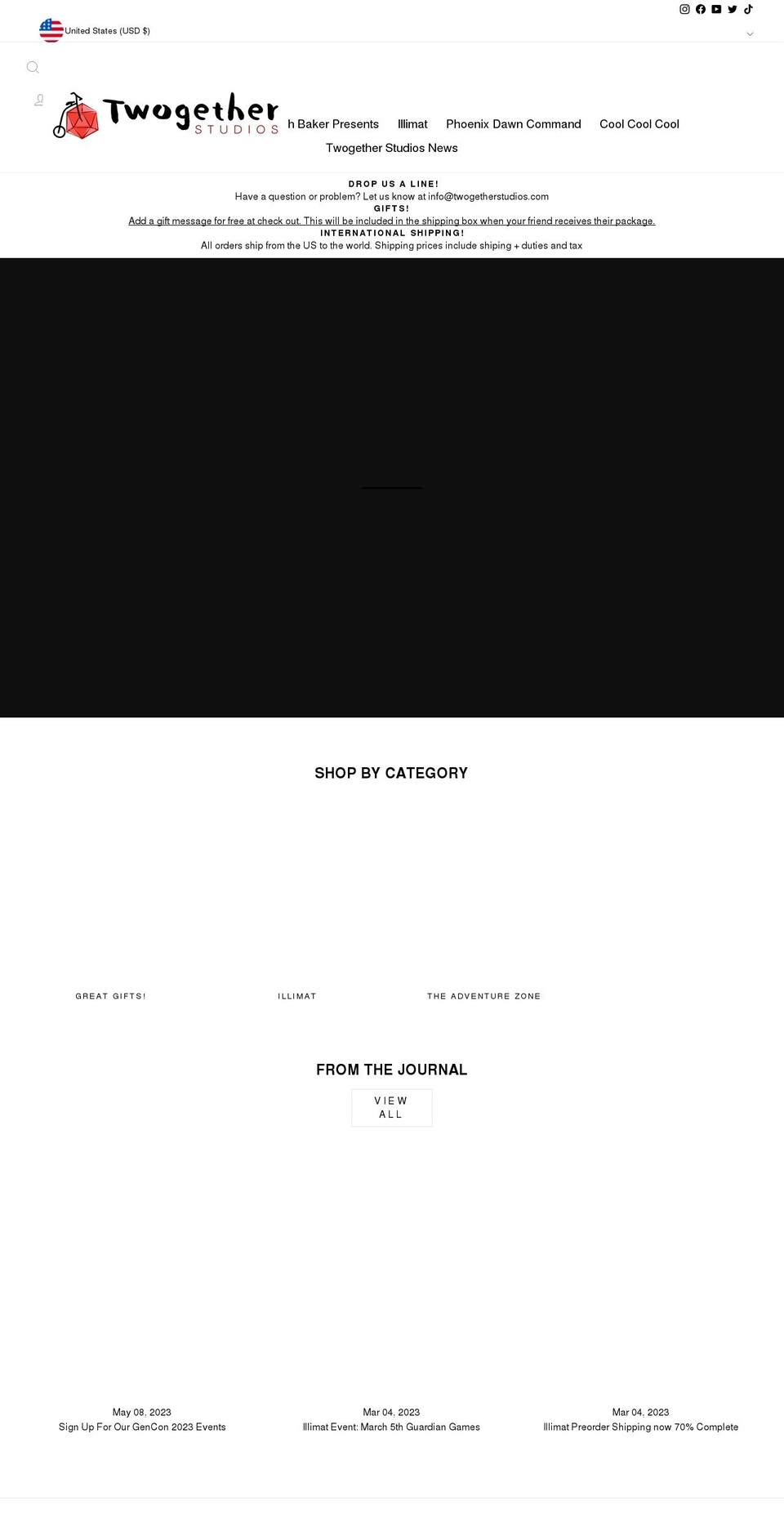 theadventurezonegame.com shopify website screenshot