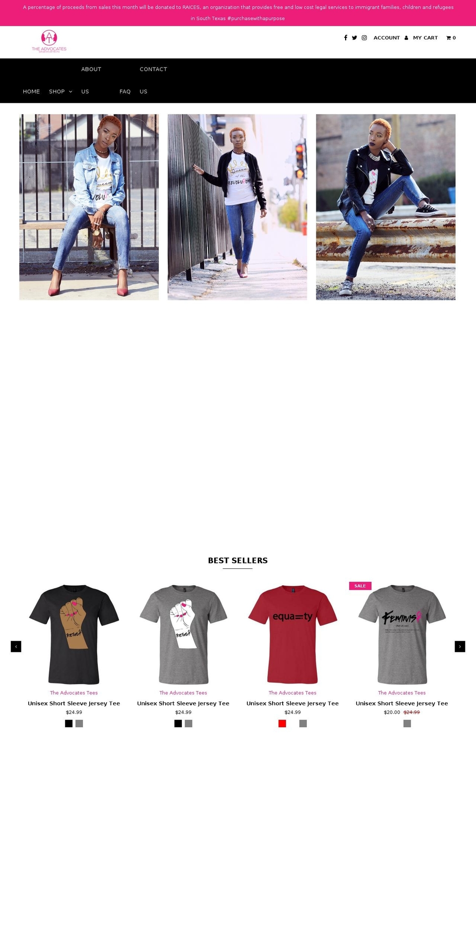 theadvocatestee.com — Shopify storefront screenshot