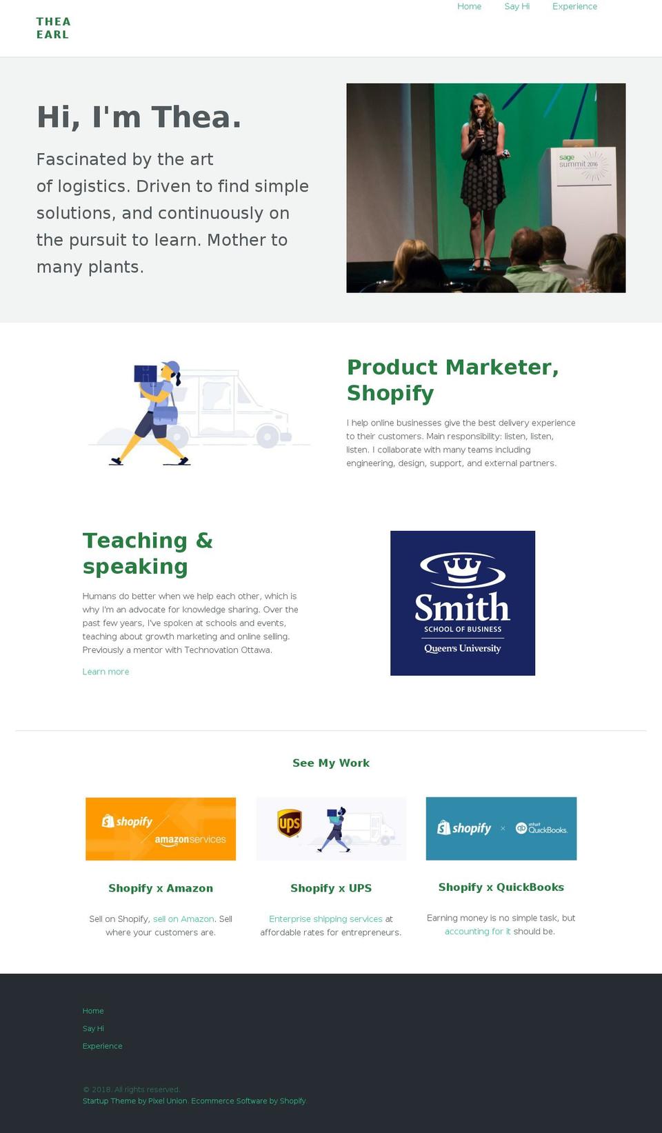 theaearl.ca shopify website screenshot