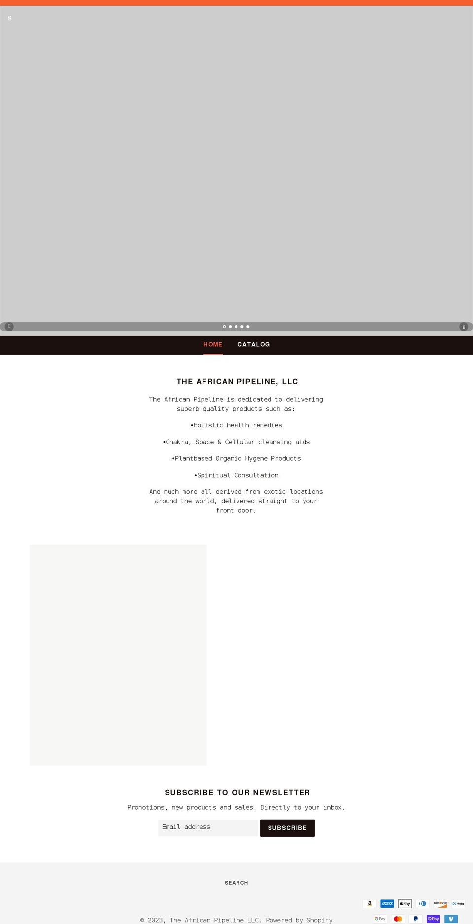 theafricanpipeline.com shopify website screenshot