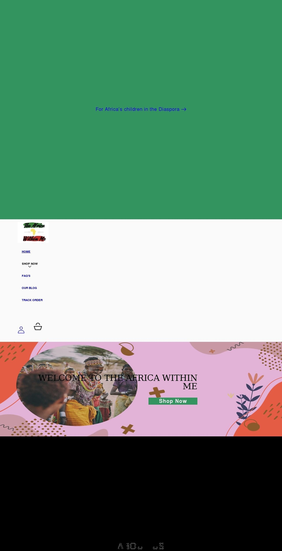 theafricawithinme.com shopify website screenshot