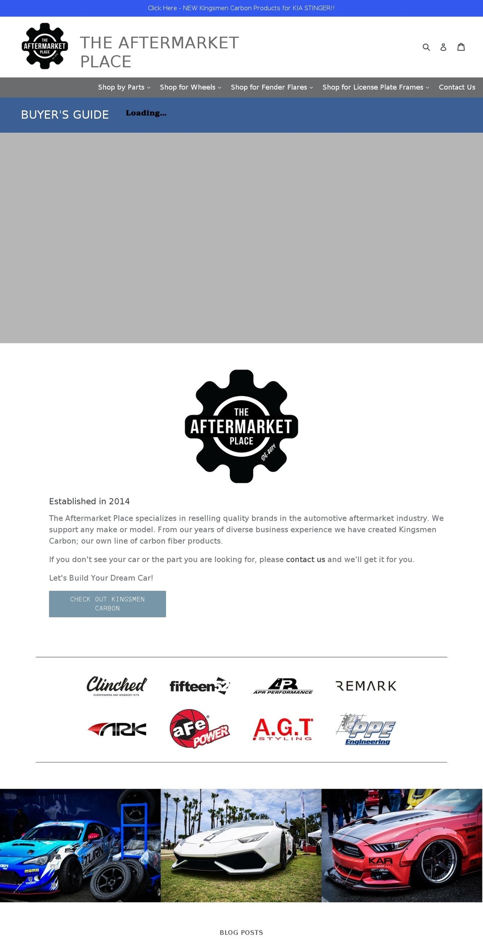 theaftermarketplace.com shopify website screenshot