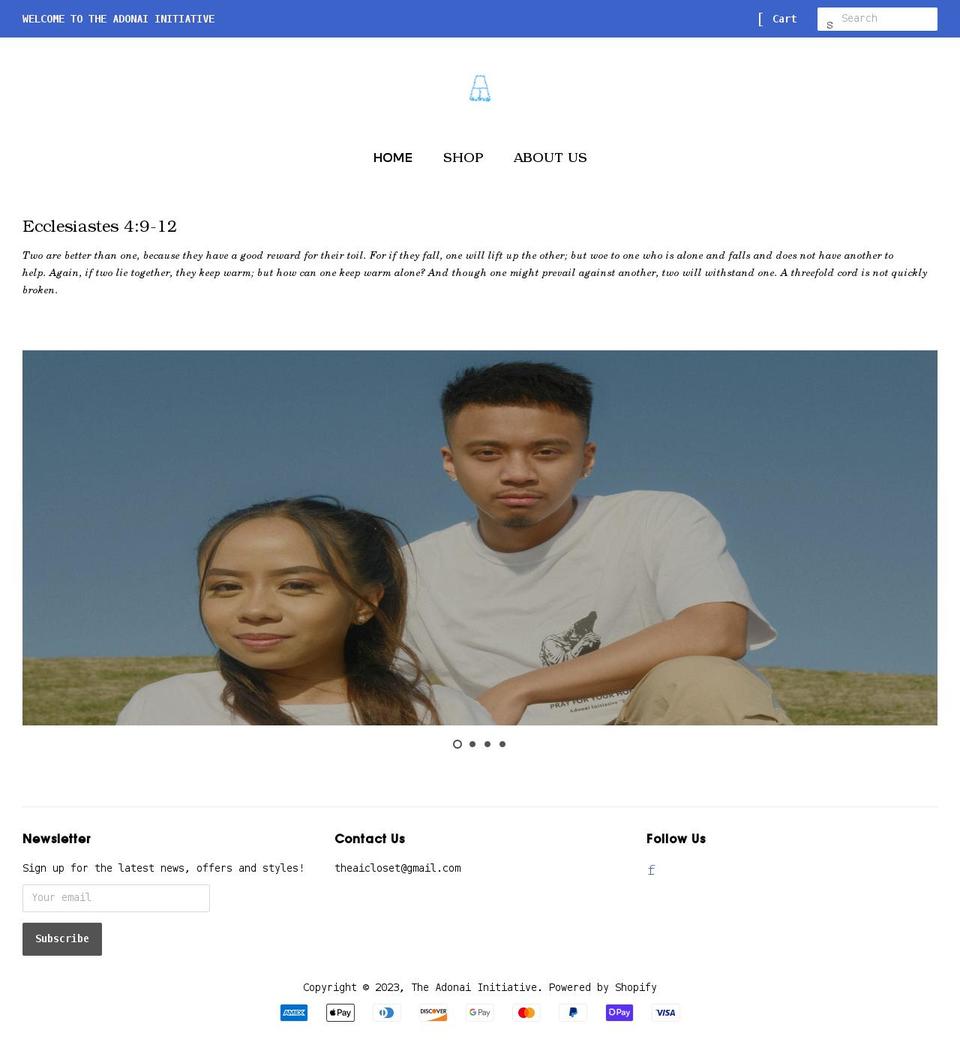 theaicloset.com shopify website screenshot