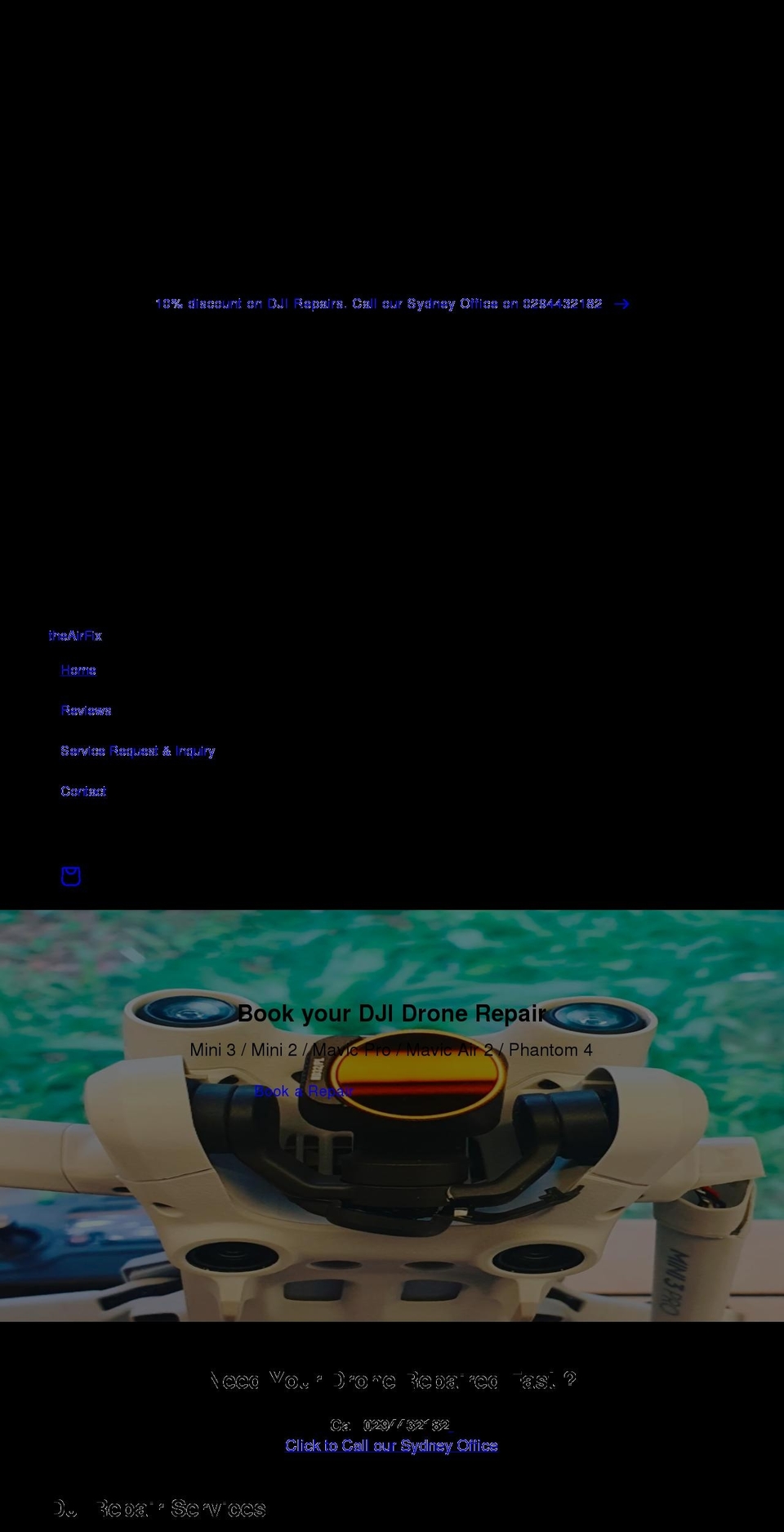 theairfix.com shopify website screenshot