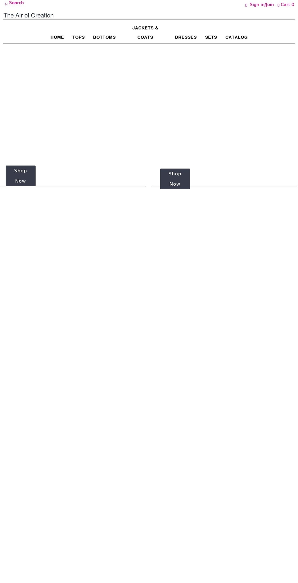 theairofcreation.com shopify website screenshot