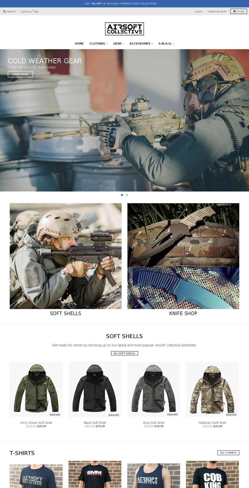 theairsoftcollective.com shopify website screenshot