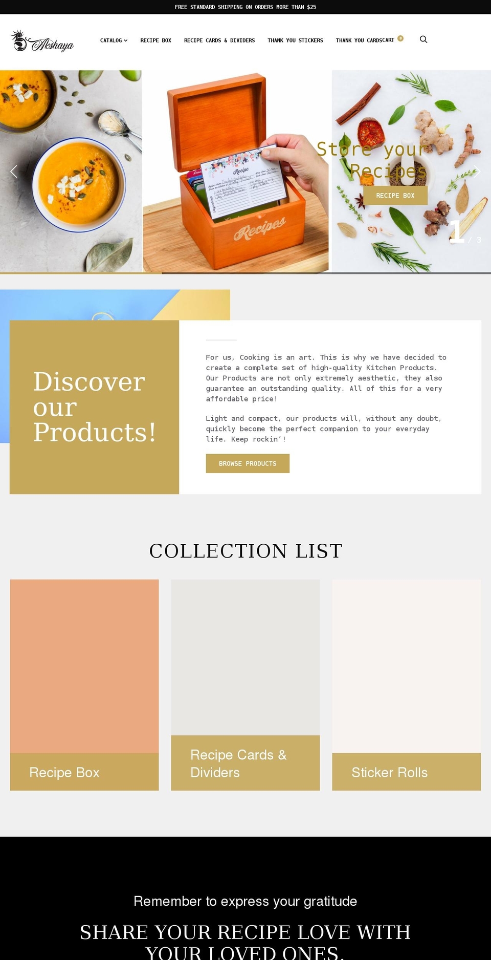 theakshaya.com shopify website screenshot