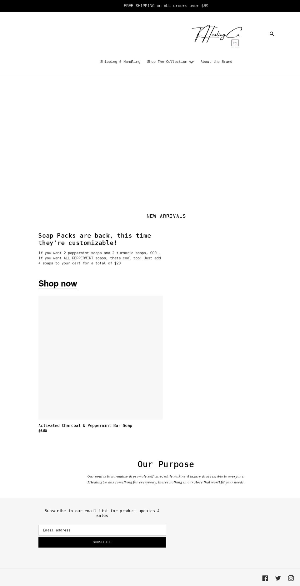 thealingco.com shopify website screenshot