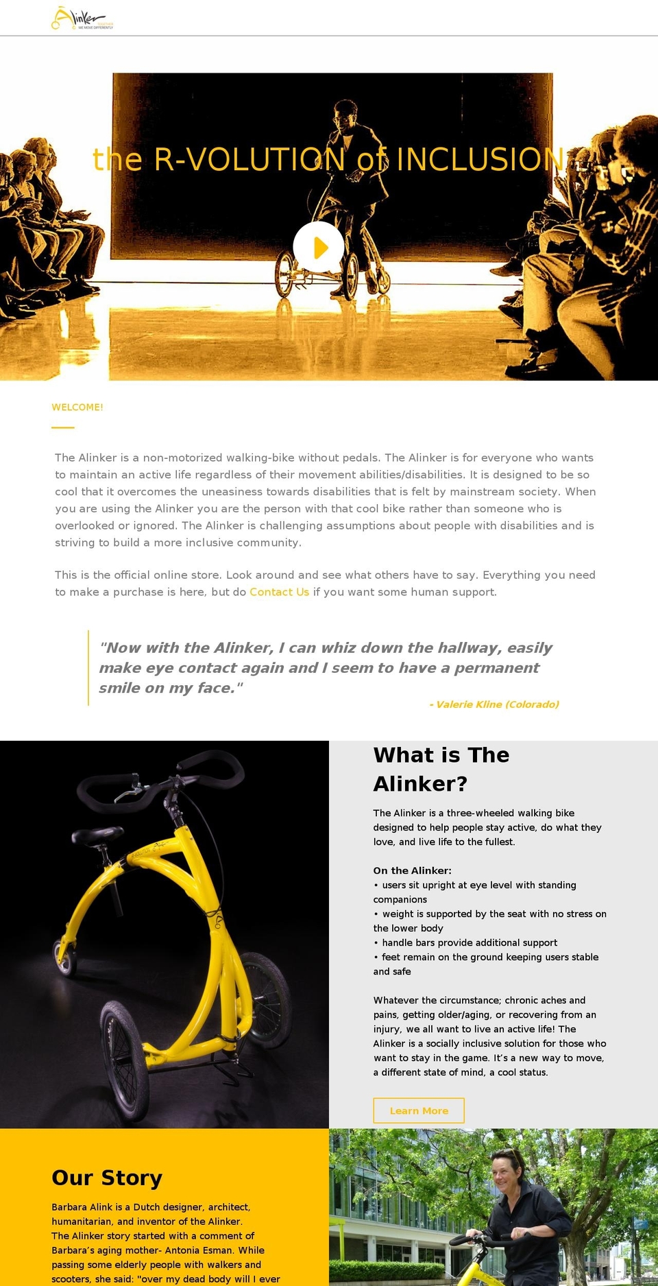 thealinker.com shopify website screenshot