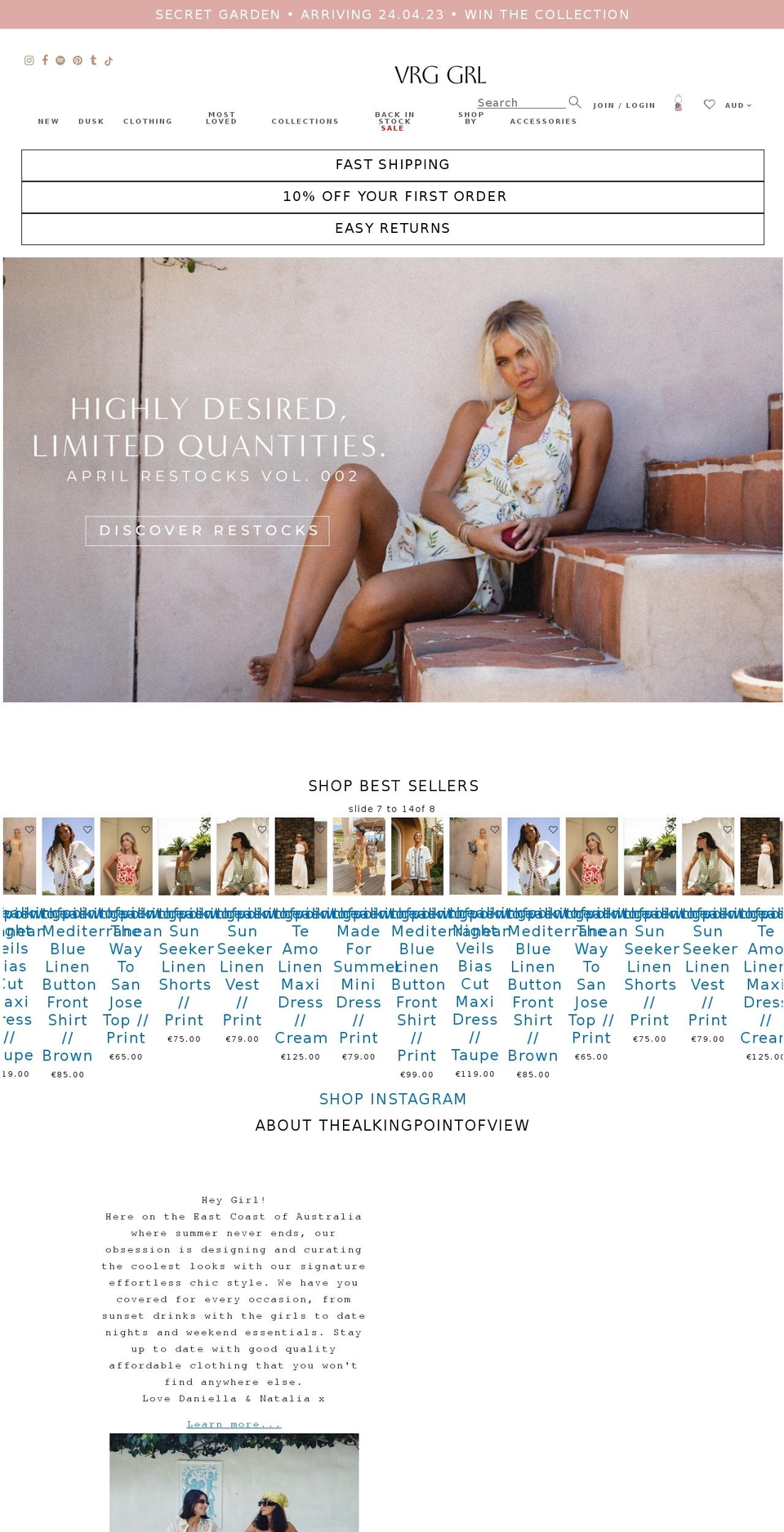 thealkingpointofview.com shopify website screenshot