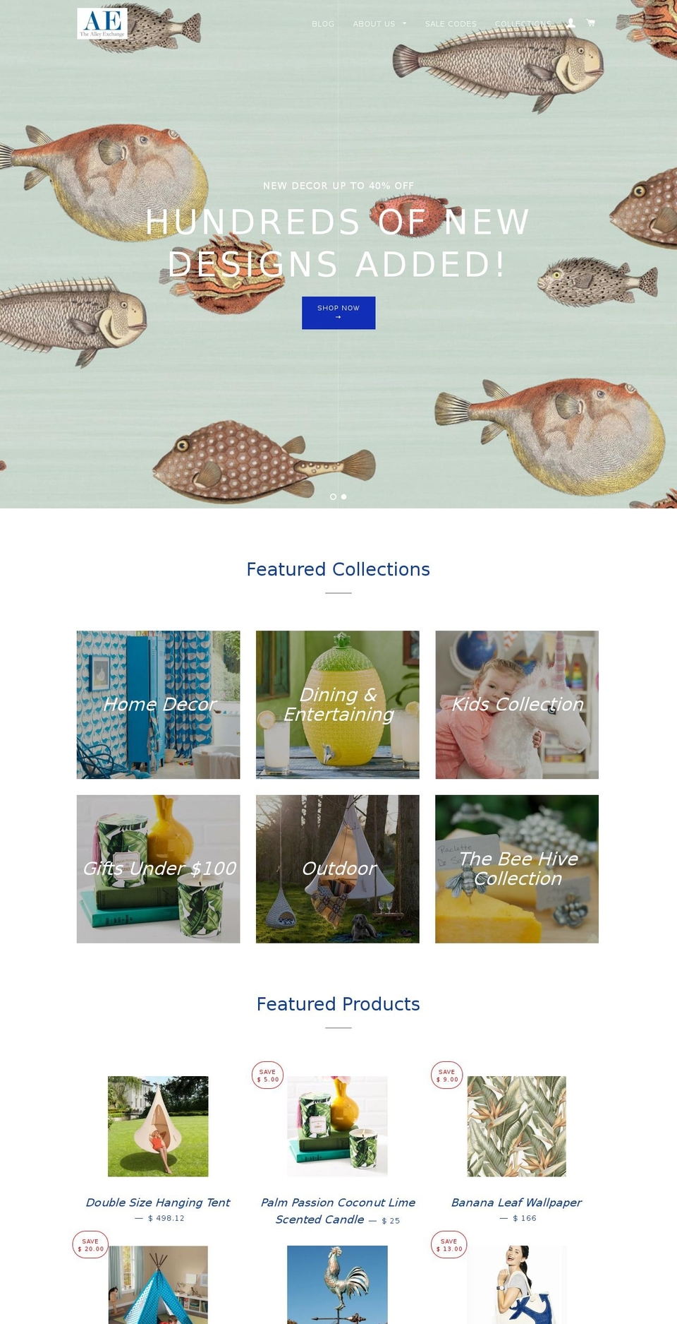 thealleyex.com shopify website screenshot