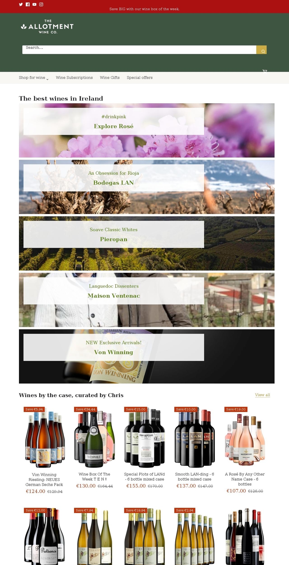 theallotment.ie shopify website screenshot