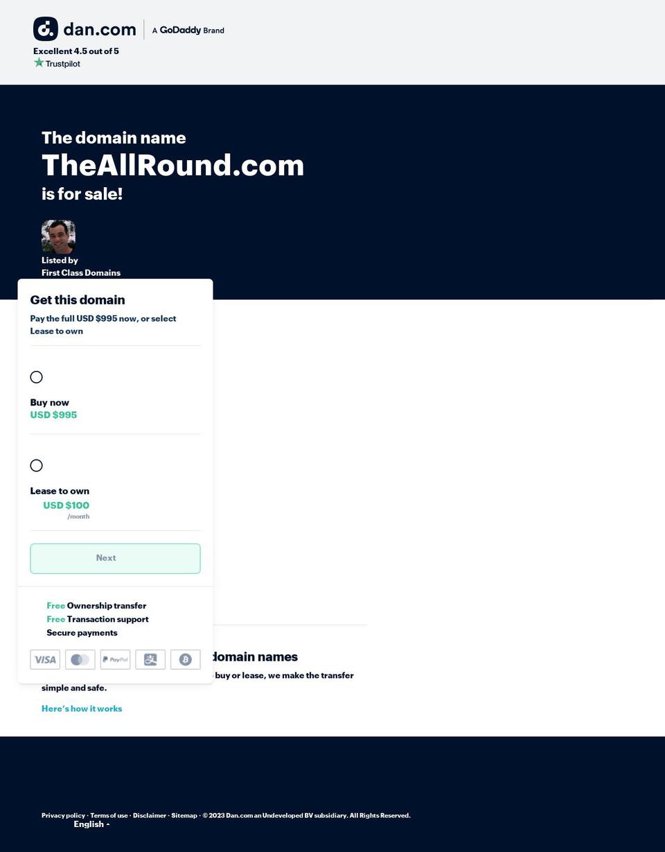 theallround.com — Shopify storefront screenshot