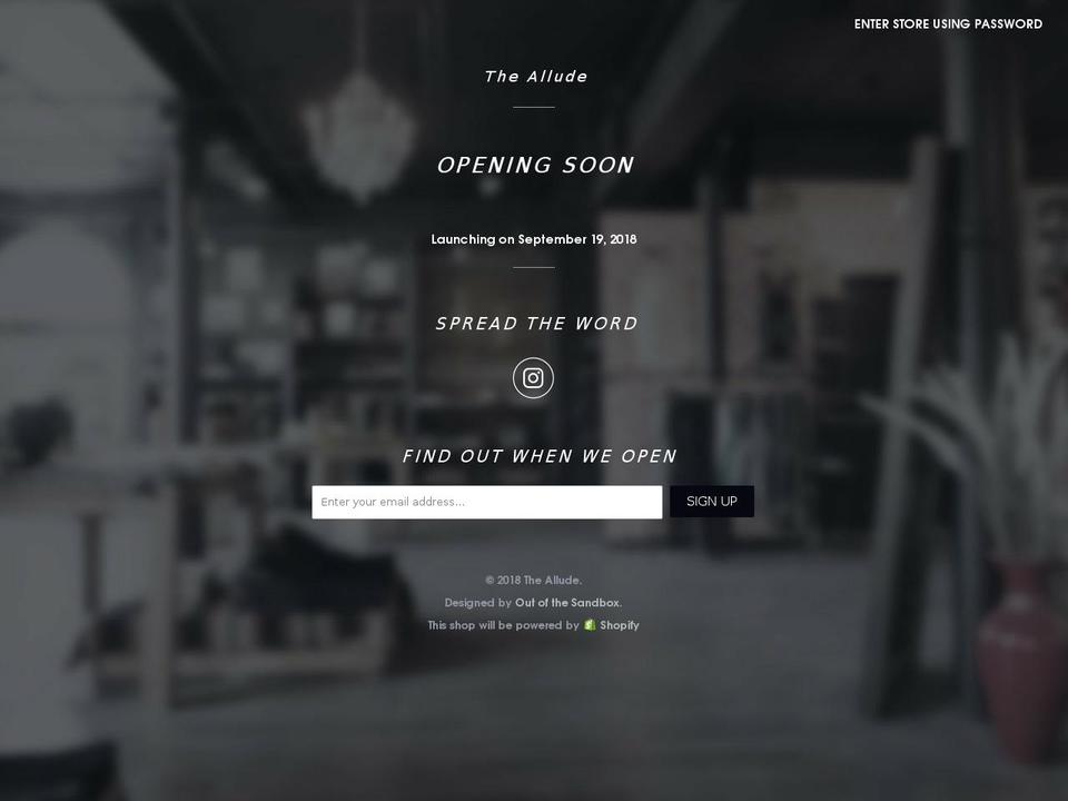 theallude.com — Shopify storefront screenshot
