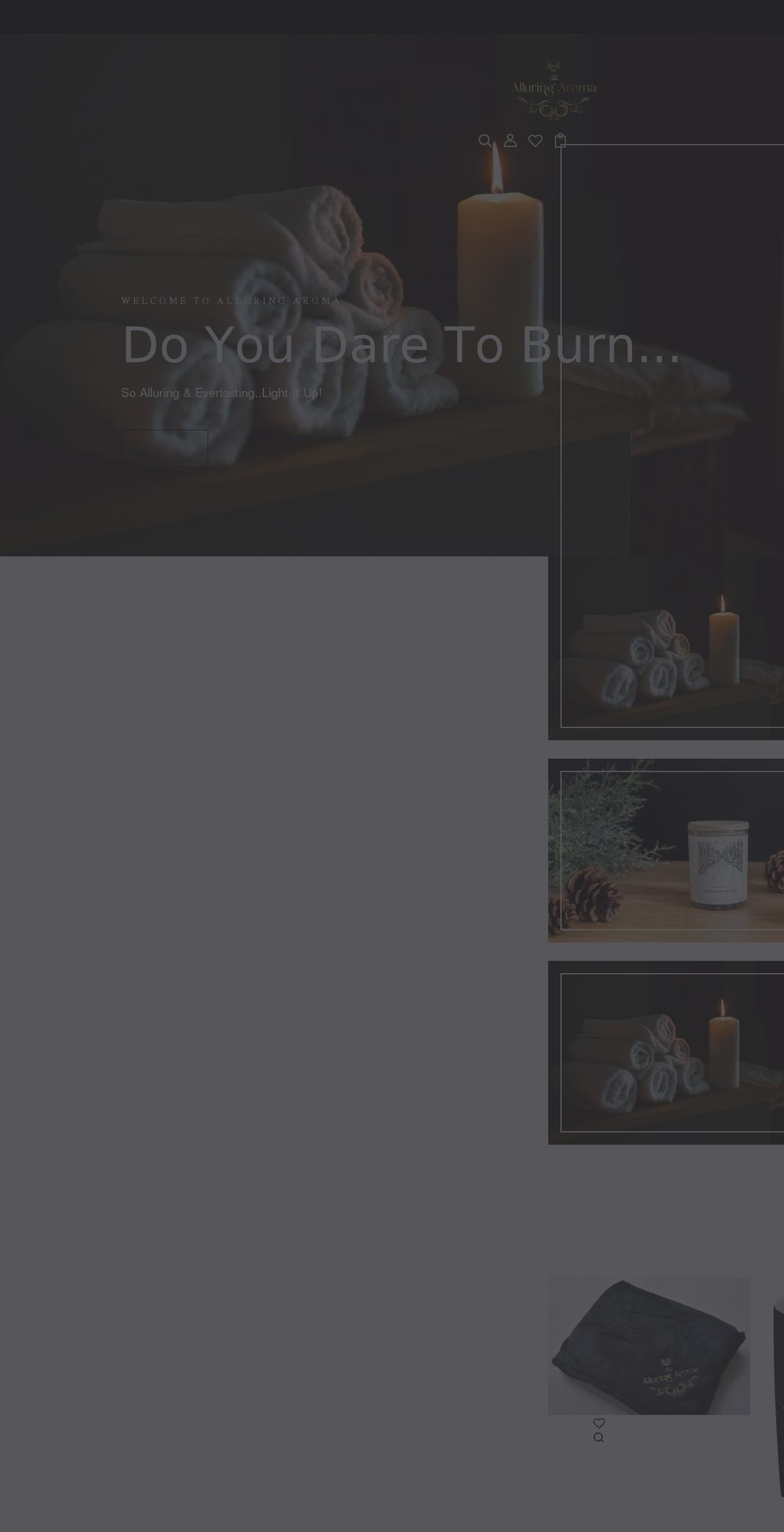 thealluringaroma.com shopify website screenshot