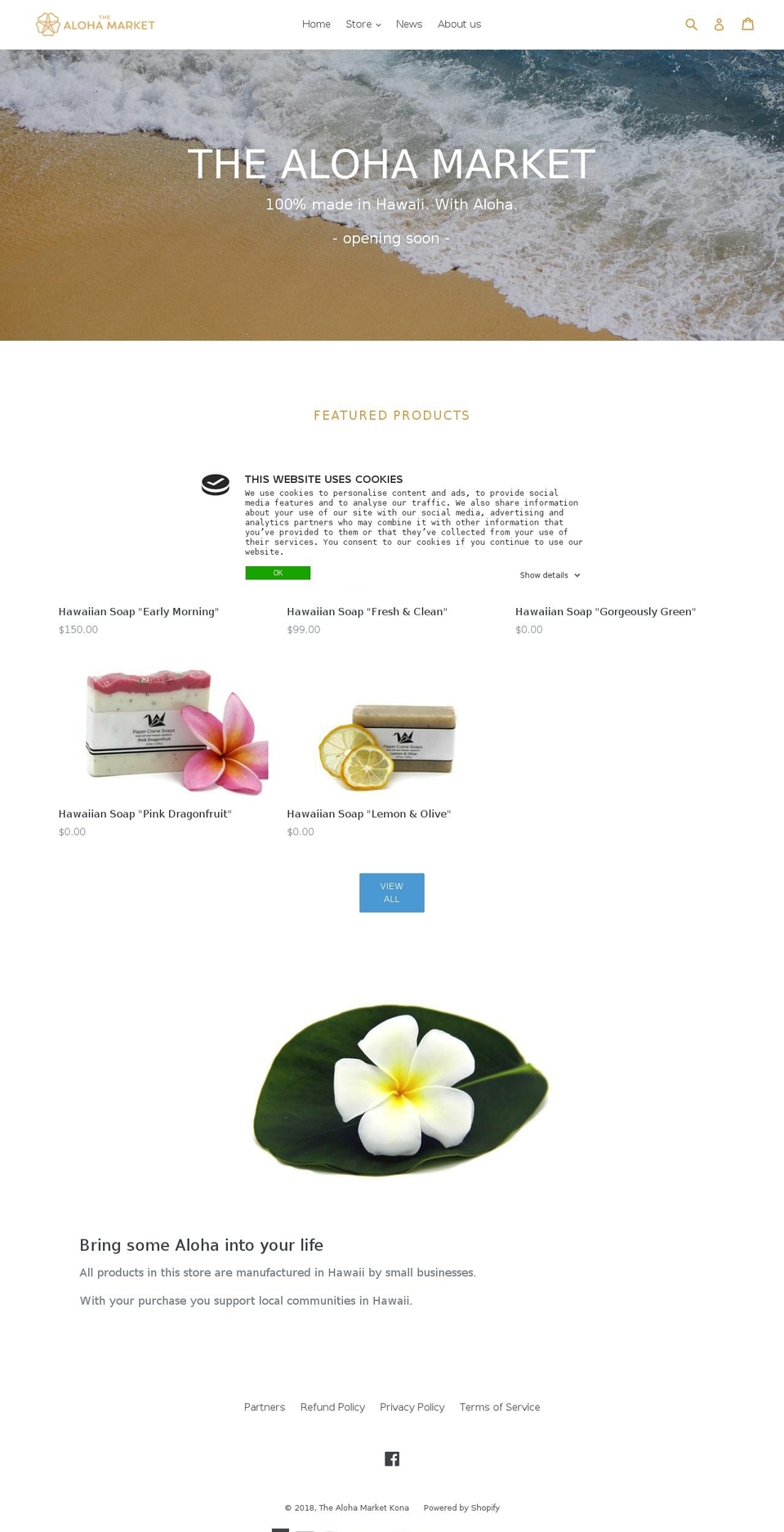 thealohamarket.com — Shopify storefront screenshot