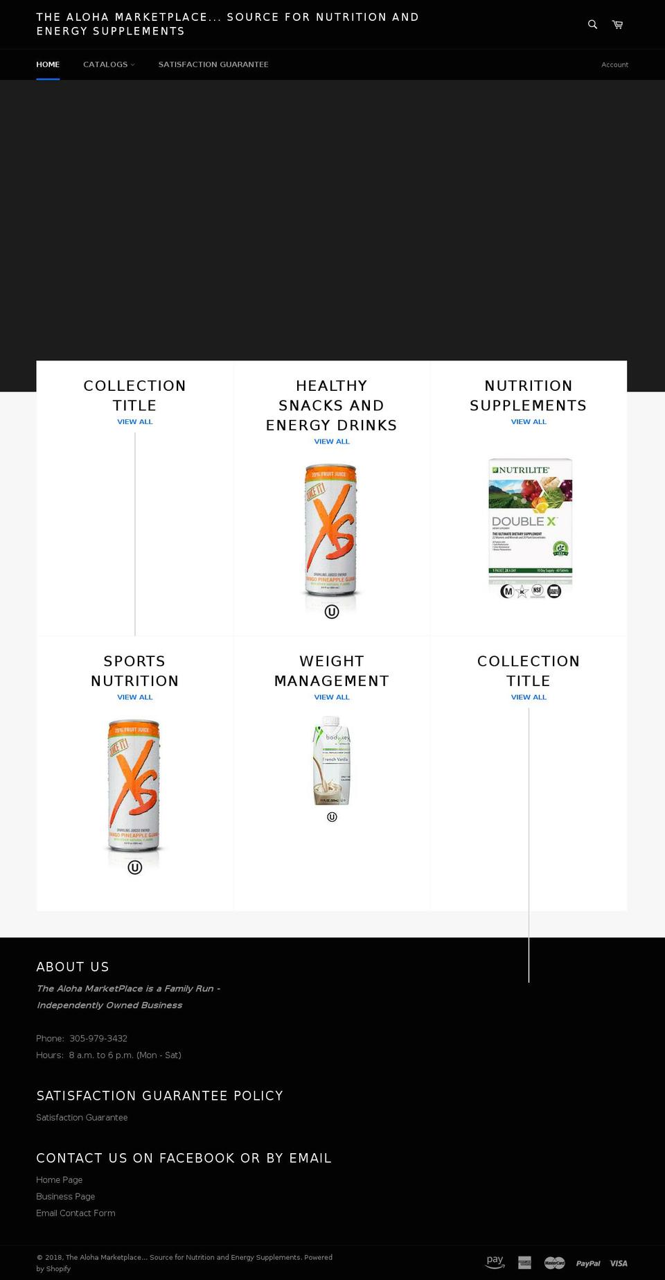 thealohamarketplace.com shopify website screenshot
