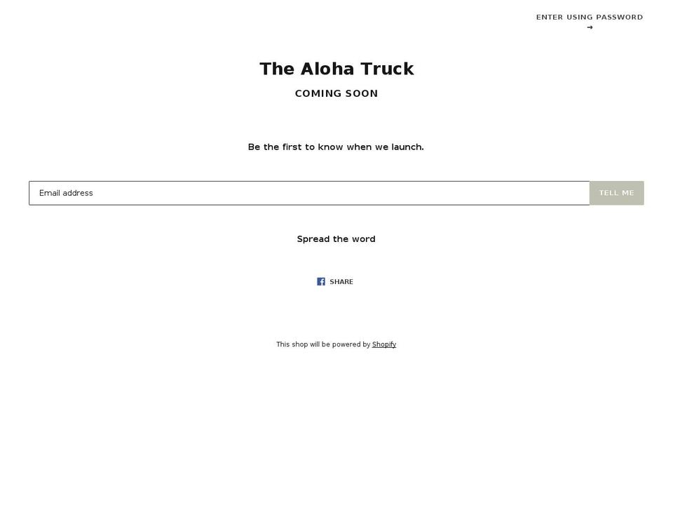 thealohatruck.com — Shopify storefront screenshot
