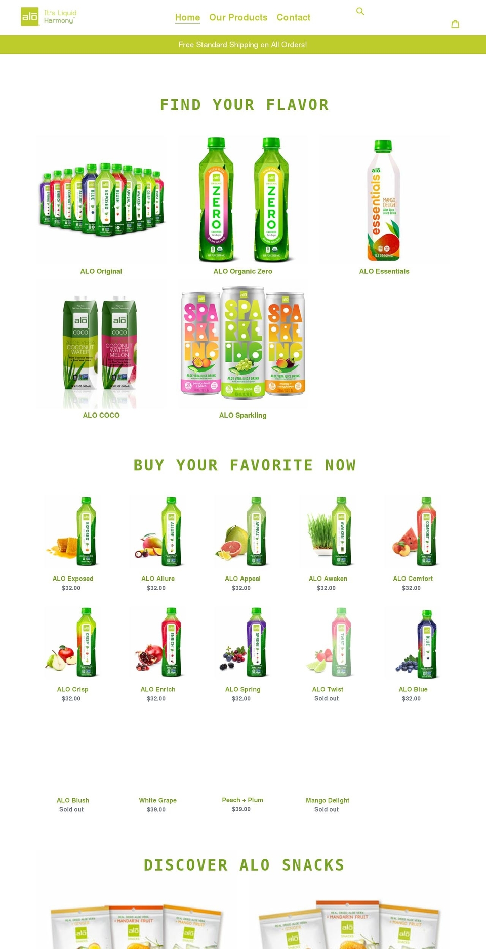 thealostore.com shopify website screenshot