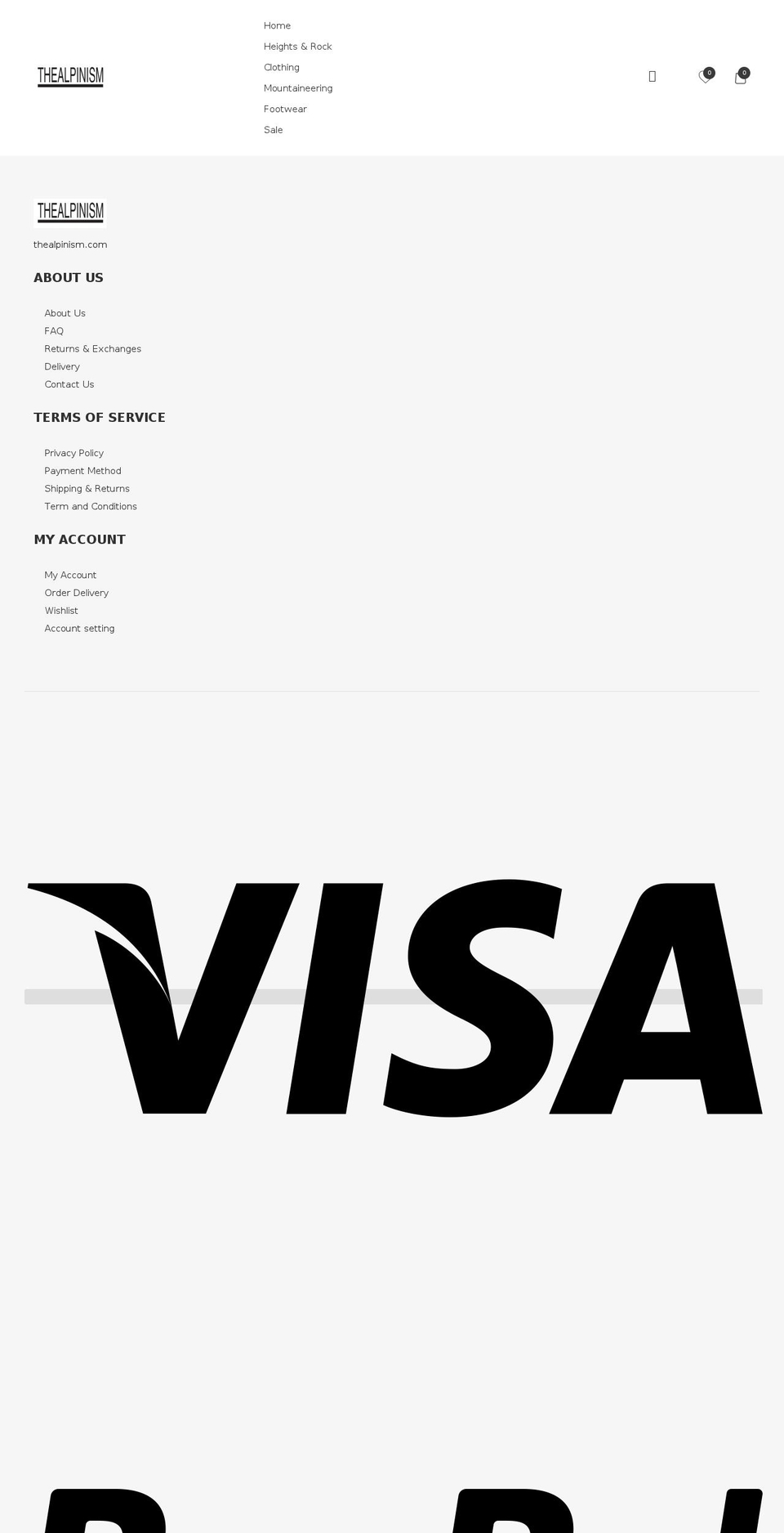 thealpinism.com — Shopify storefront screenshot