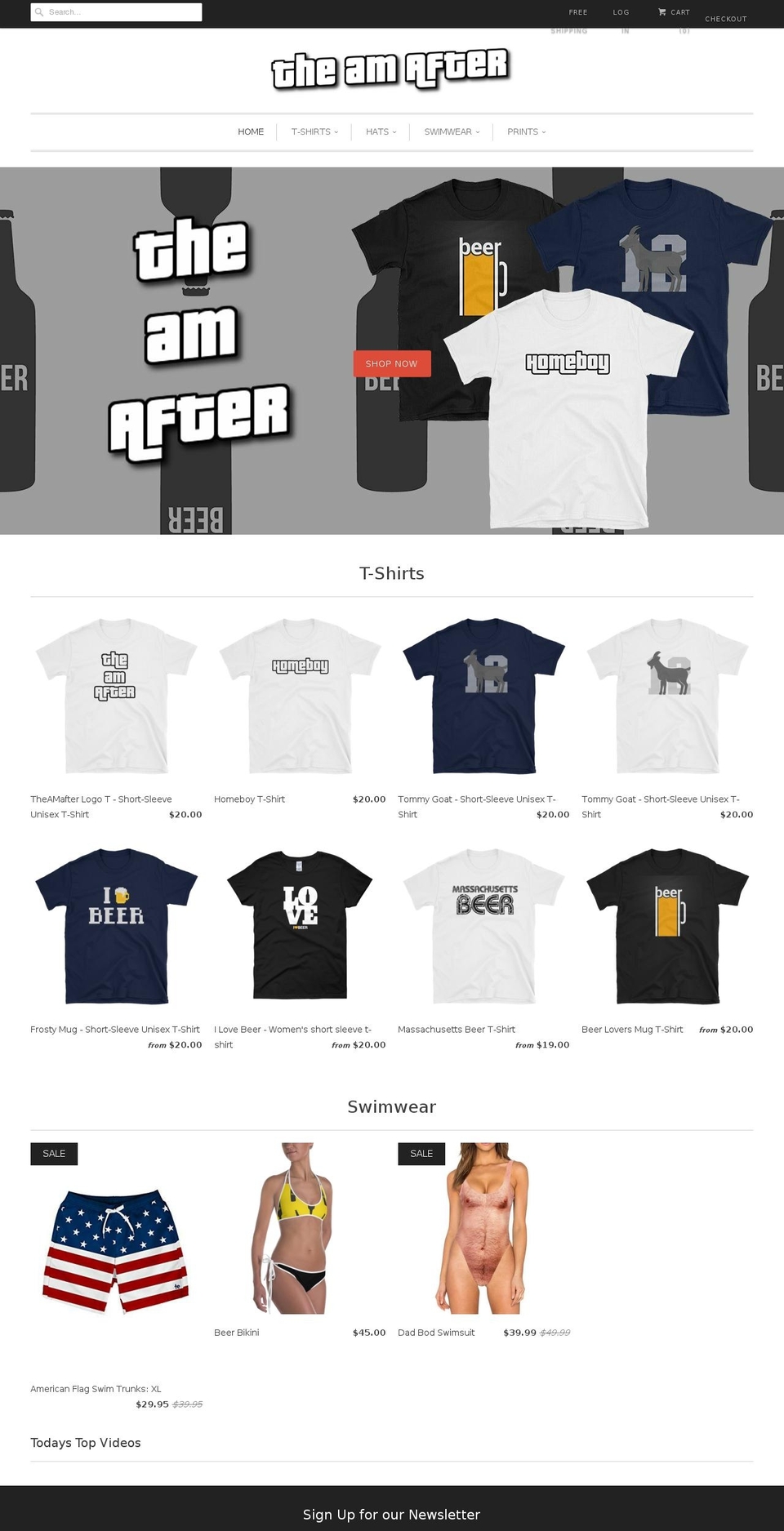 theamafter.com — Shopify storefront screenshot