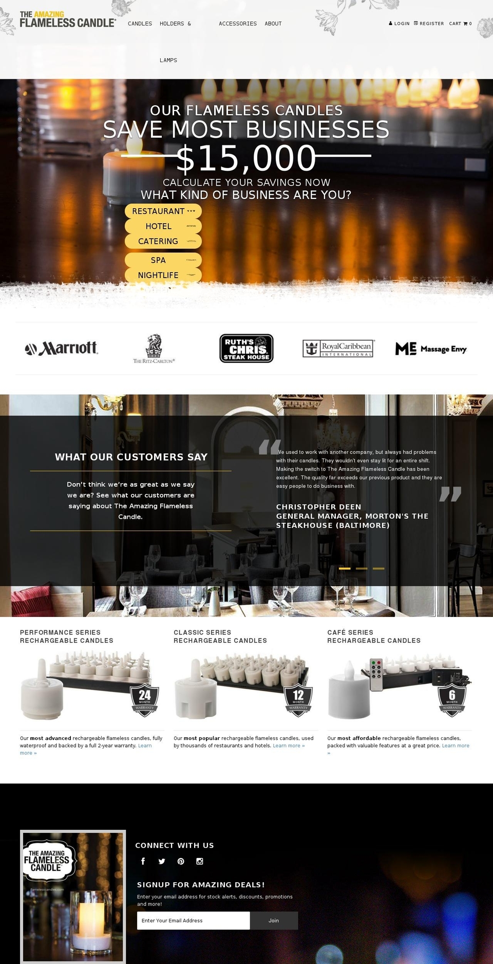 Flameless Candles v1.0 Shopify theme site example theamazingflamelesscandle.com