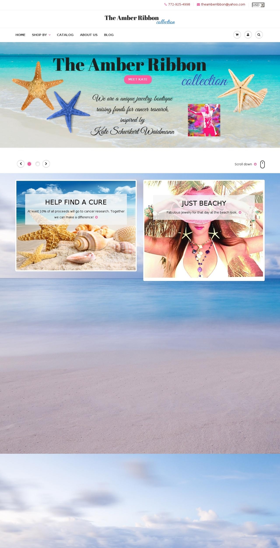 theamberribbon.com shopify website screenshot