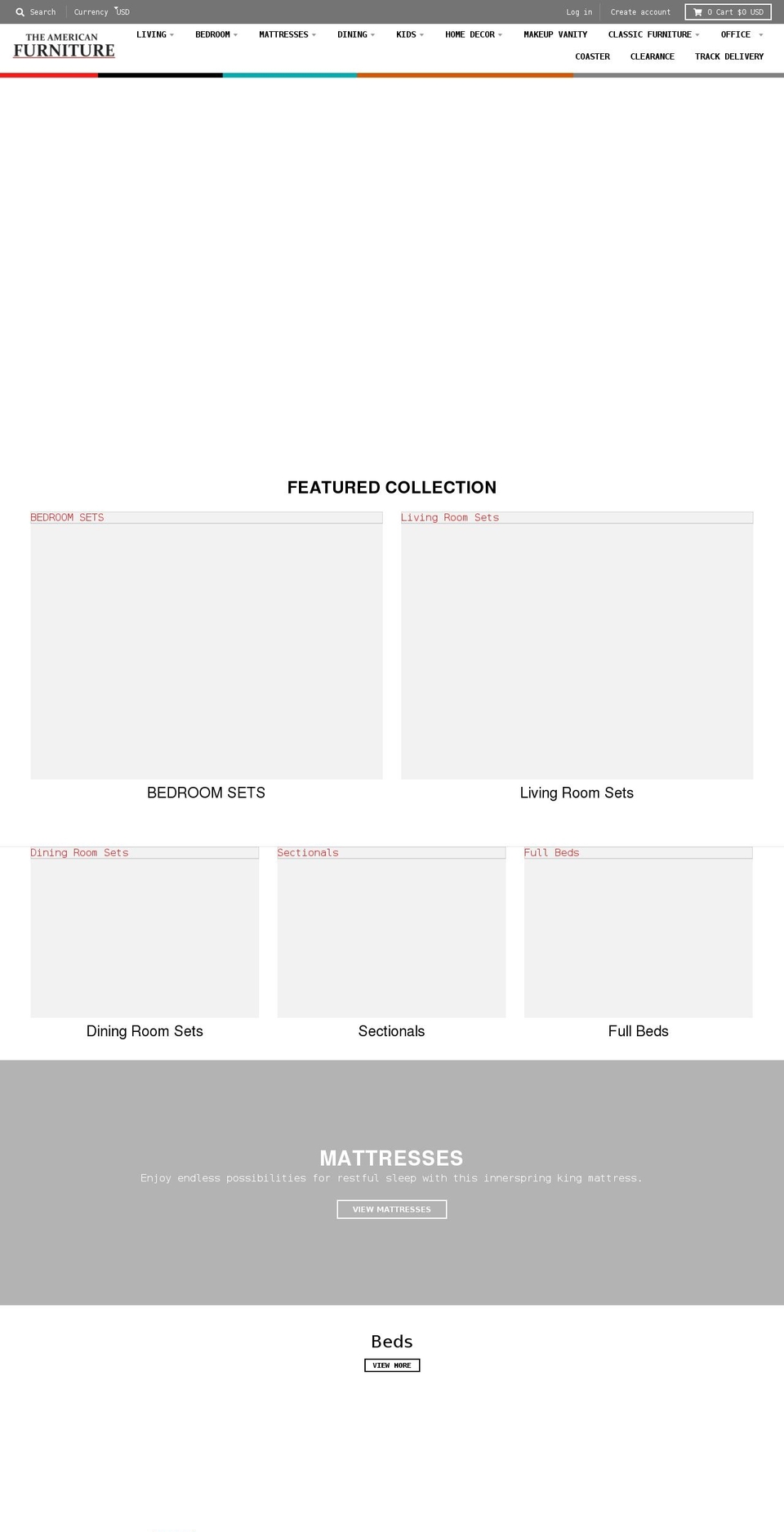 theamericanfurniture.com shopify website screenshot