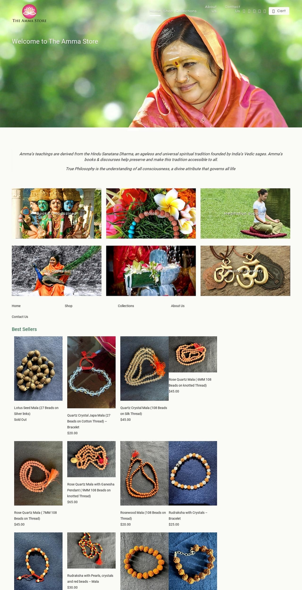 theammastore.org shopify website screenshot