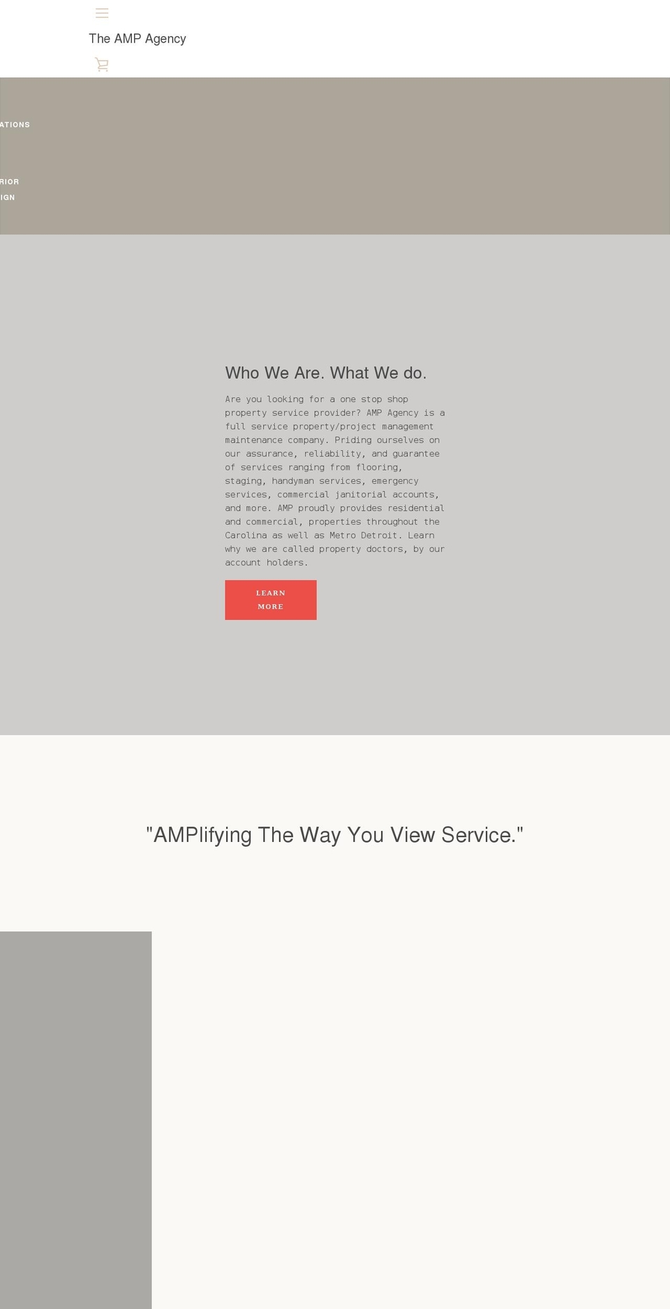 theampagency.com shopify website screenshot