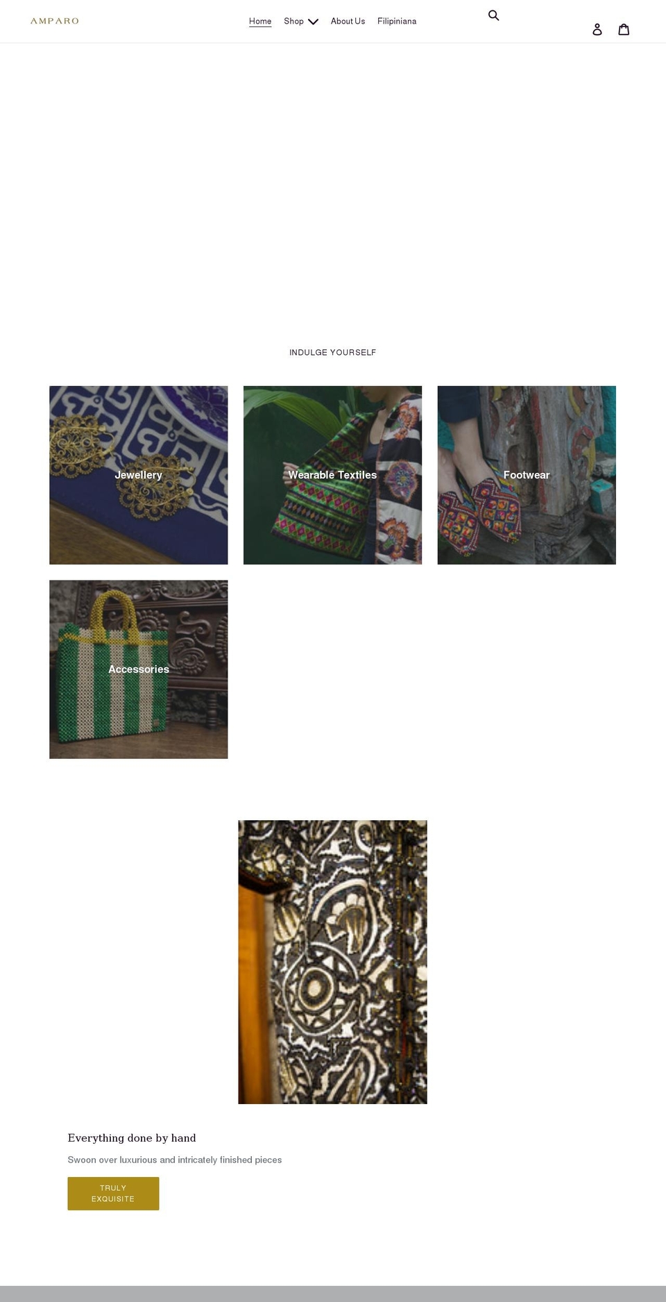theamparocollection.com shopify website screenshot