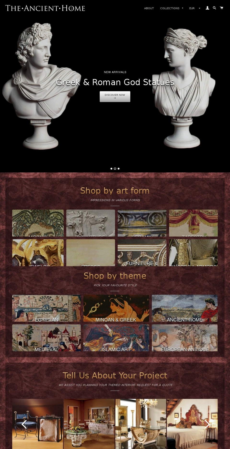 theancienthome.com shopify website screenshot