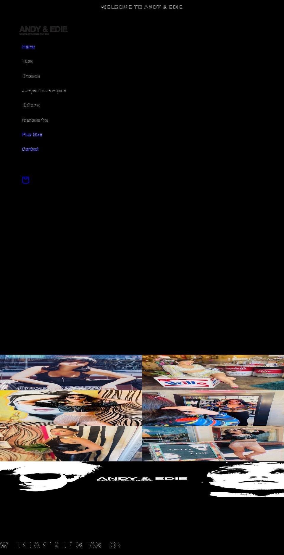 theandyandedie.com shopify website screenshot