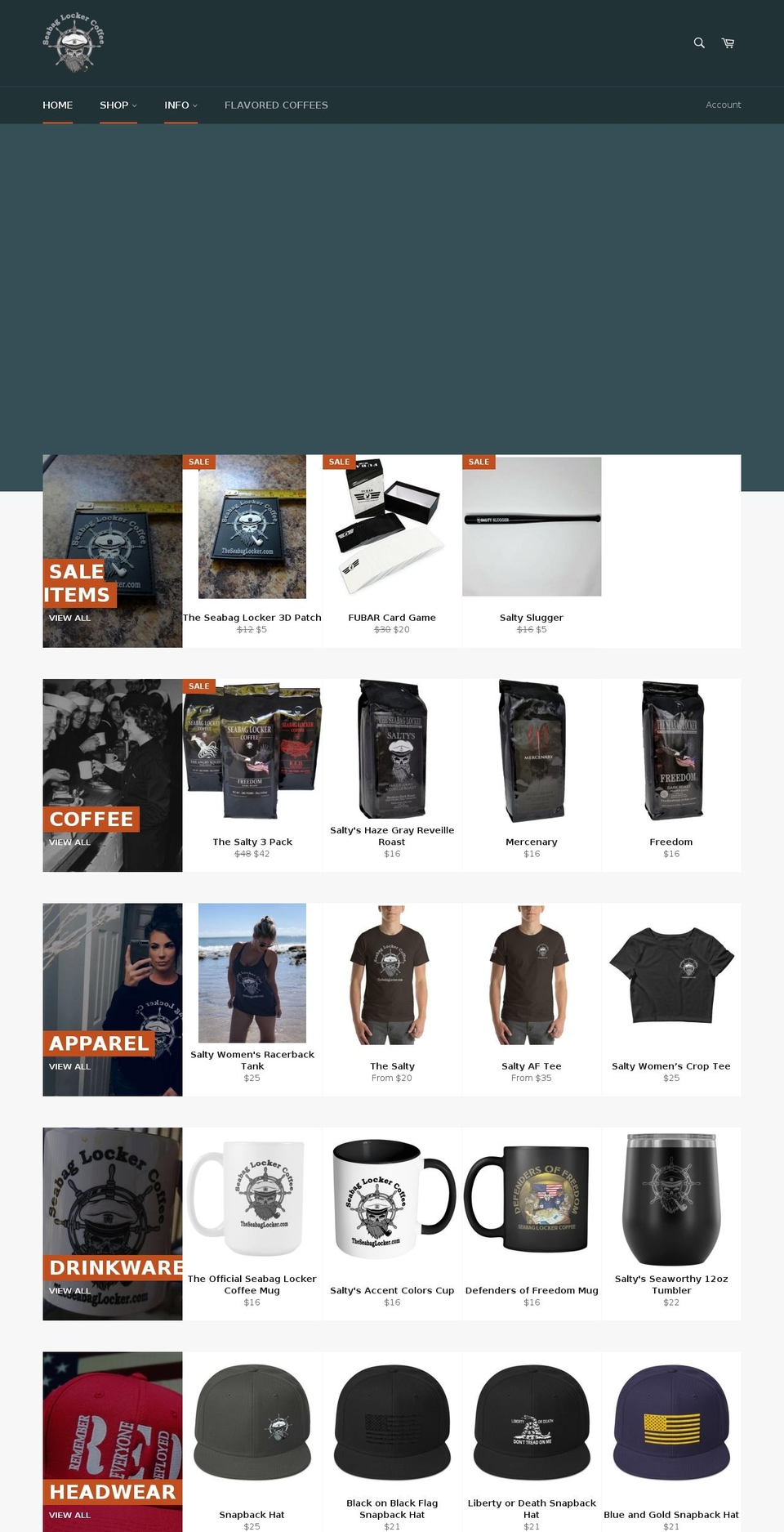 theangrysquid.com — Shopify storefront screenshot