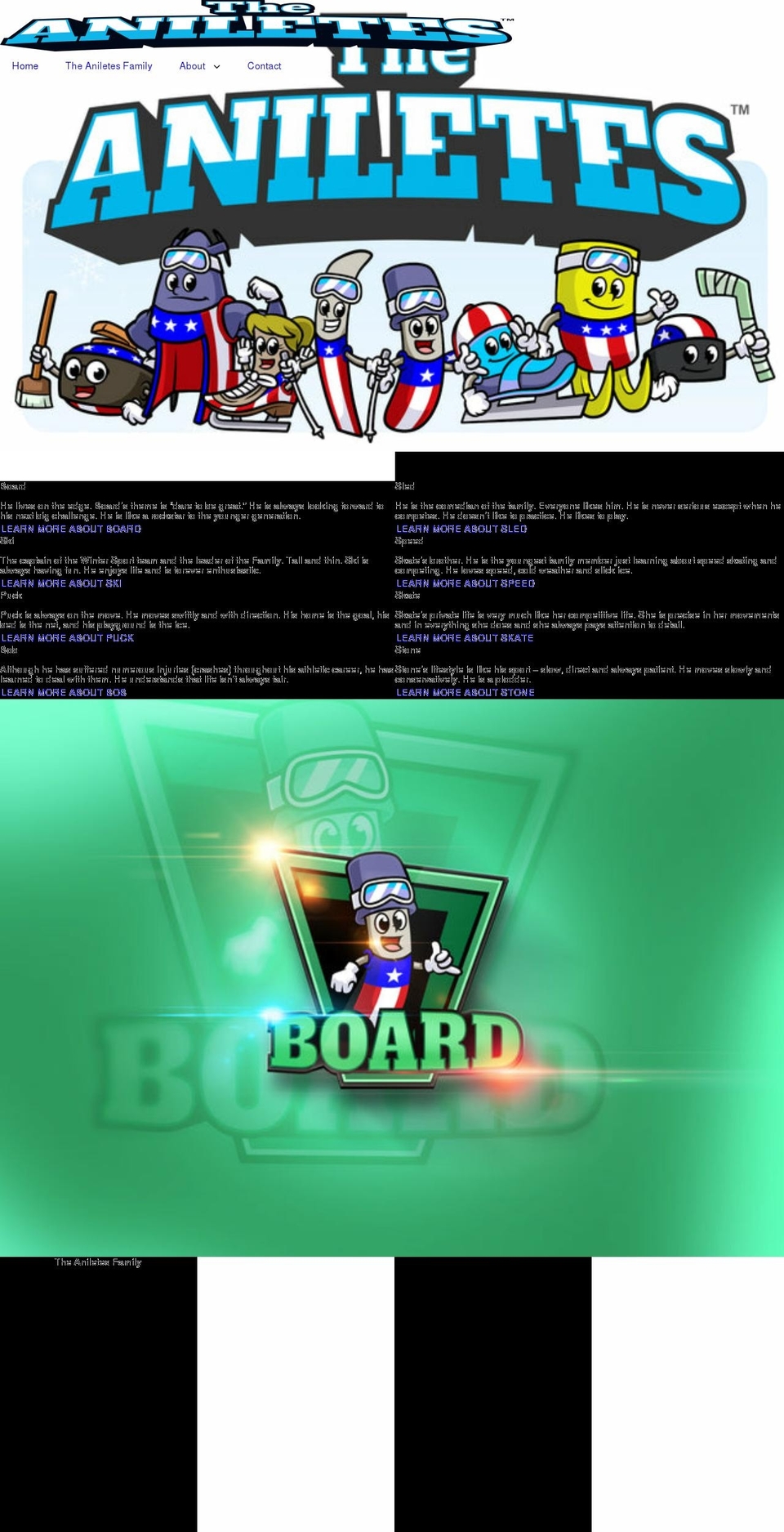 theaniletes.com shopify website screenshot