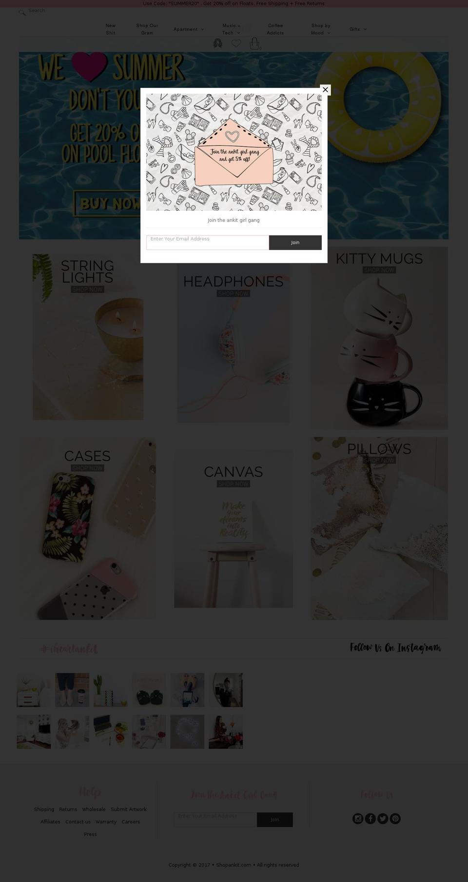 theankit.com shopify website screenshot