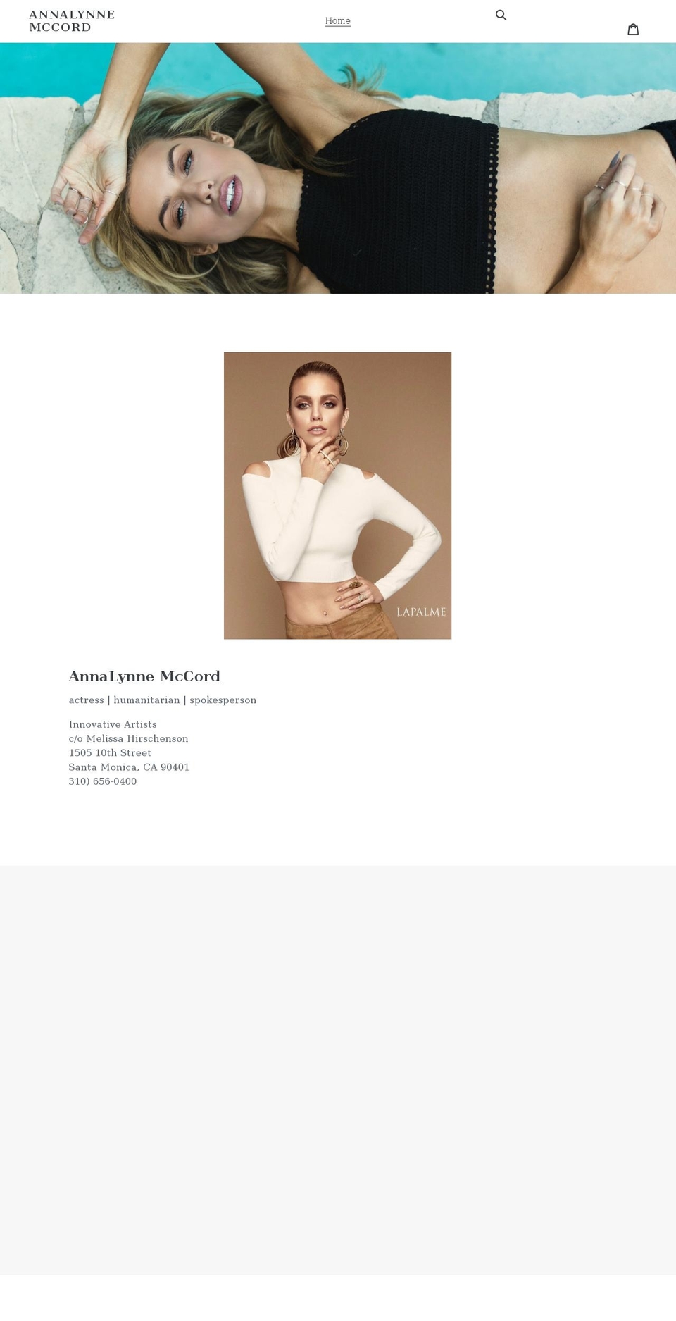 theannalynnemccord.com shopify website screenshot