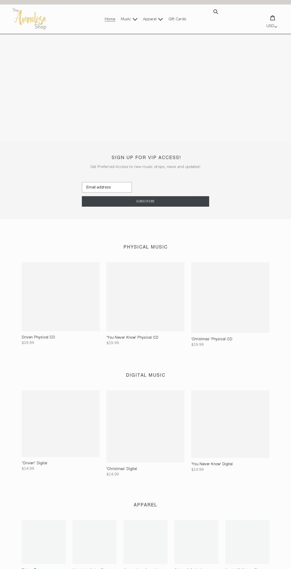 theanneliseshop.com shopify website screenshot