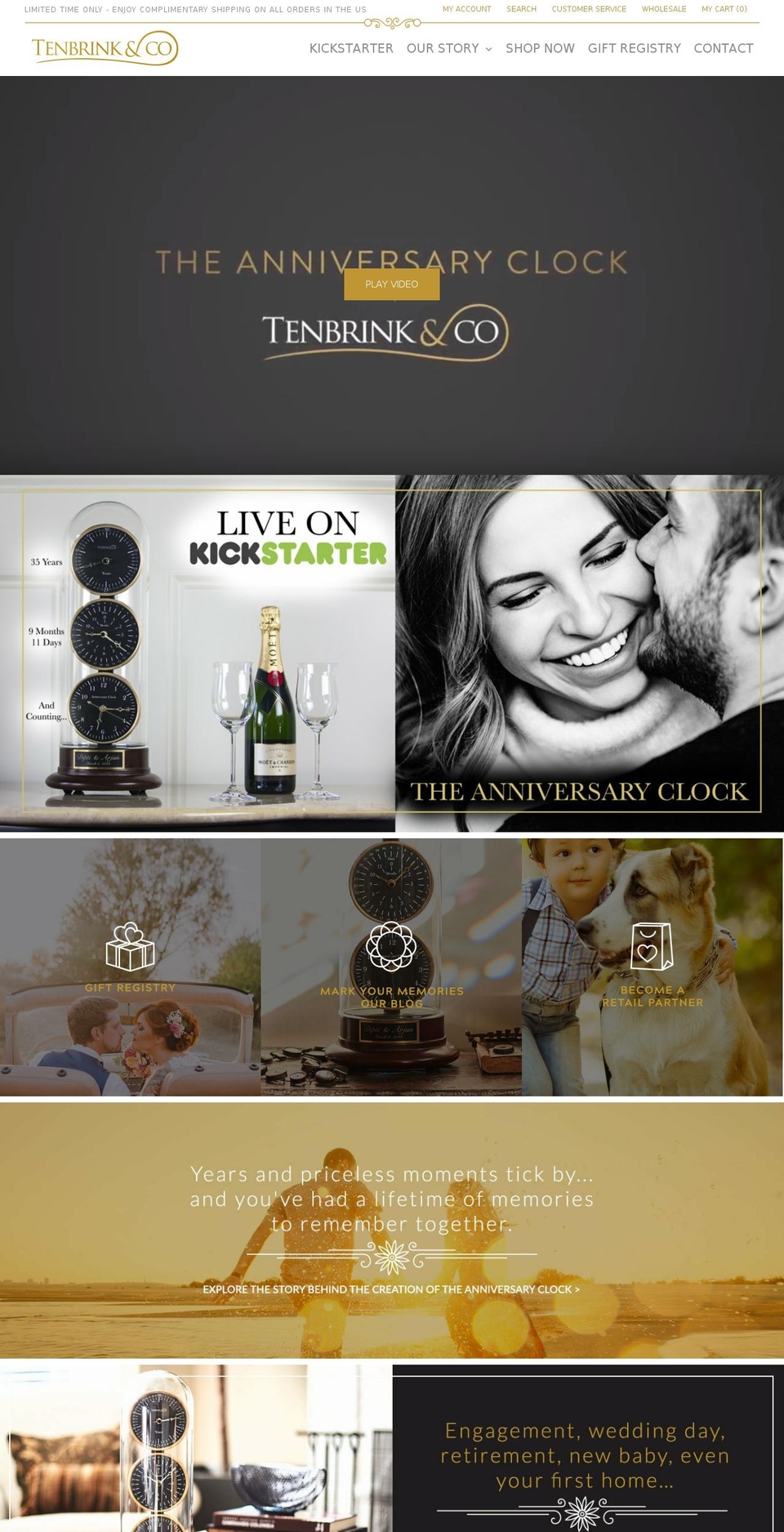 Tenbrink | Theme Shopify theme site example theanniversaryclock.com