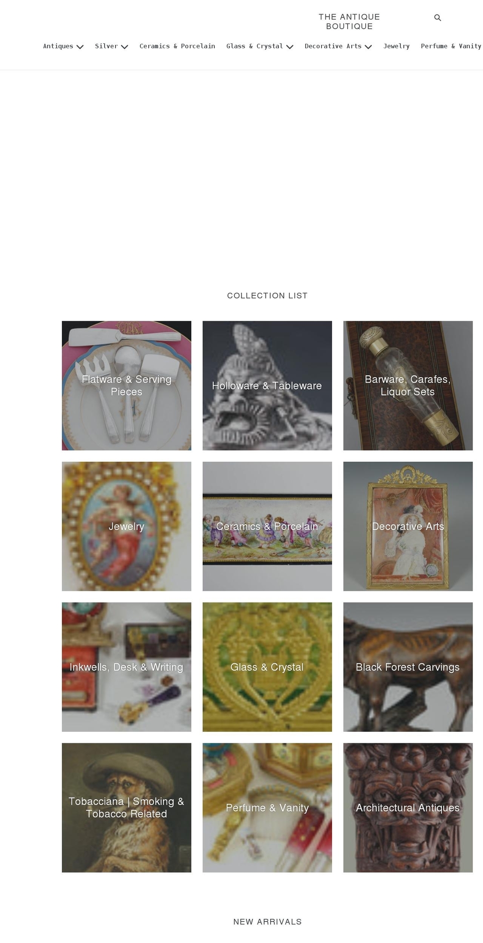 theantiqueboutique.net shopify website screenshot