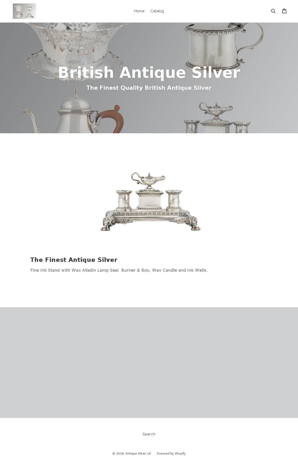 theantiquesilvershop.com — Shopify storefront screenshot