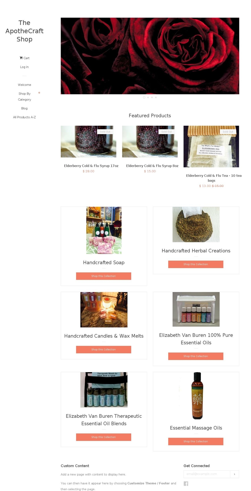 theapothecraftshop.com shopify website screenshot